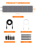 LUMOPAL 60W Foldable Portable Waterproof Solar Panel - Gray